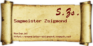 Sagmeister Zsigmond névjegykártya